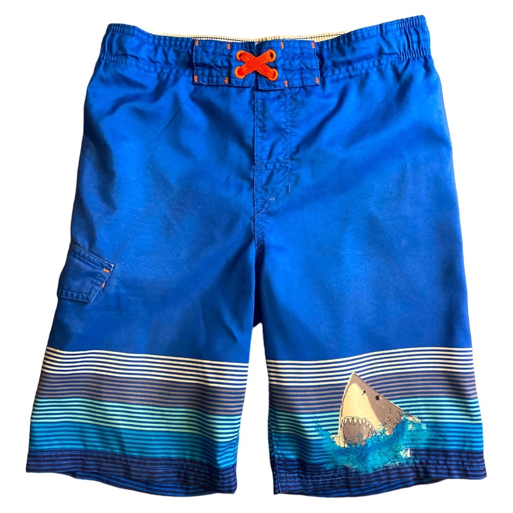 💙4/$28💙 Cat&Jack Shark Bite Boys Swim Trunks Swim Shorts size 12/14